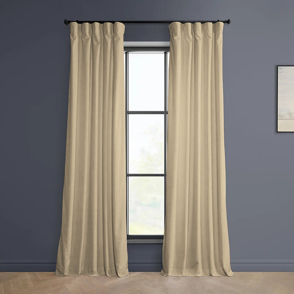 Velvet Minimalist Curtain Pleated Cloud