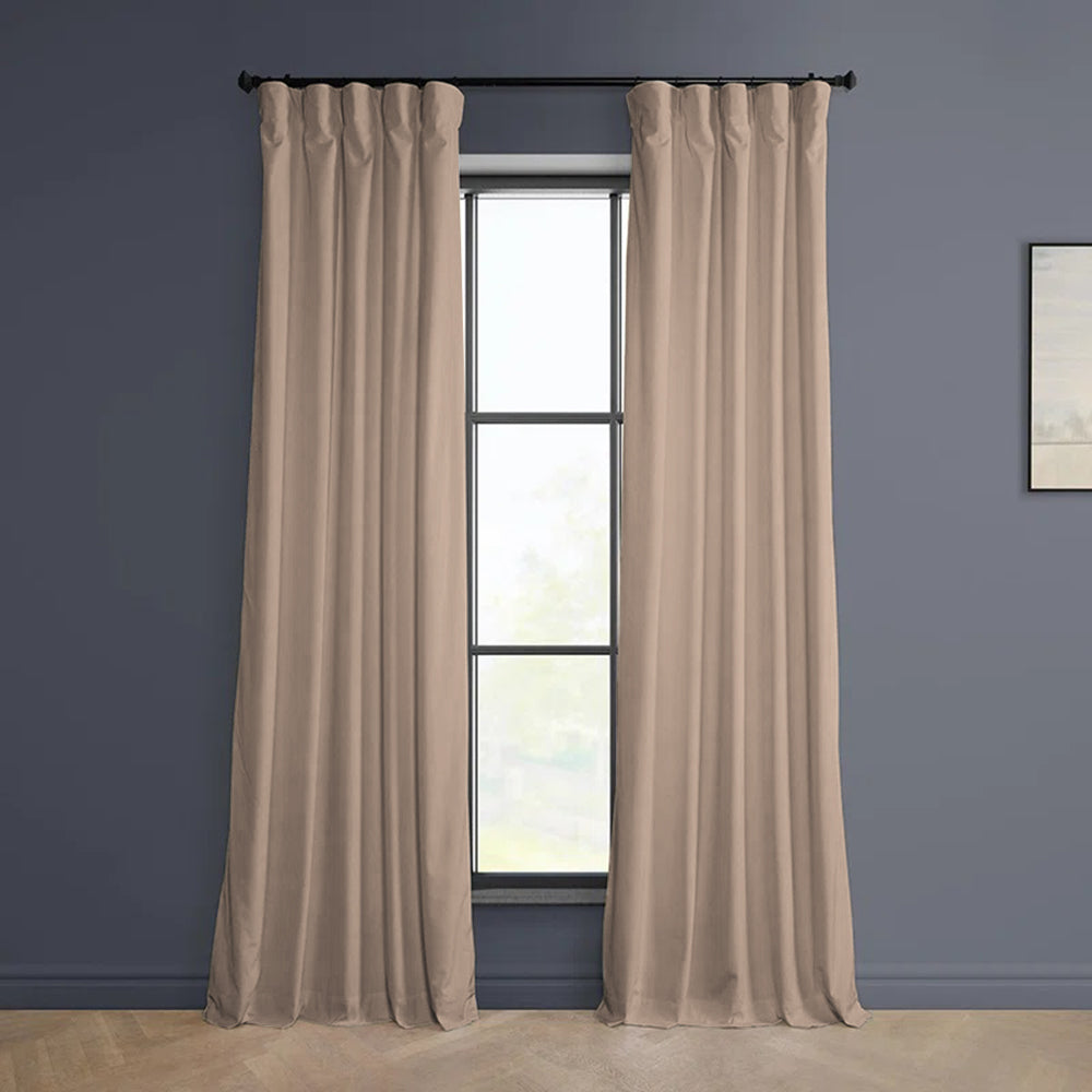 Velvet Minimalist Curtain Pleated Cloud