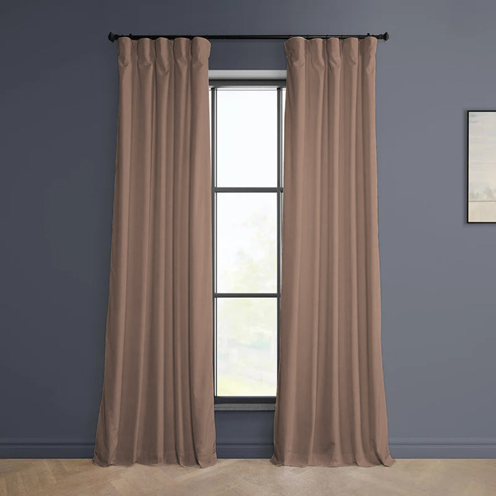 Velvet Minimalist Curtain Pleated Cloud