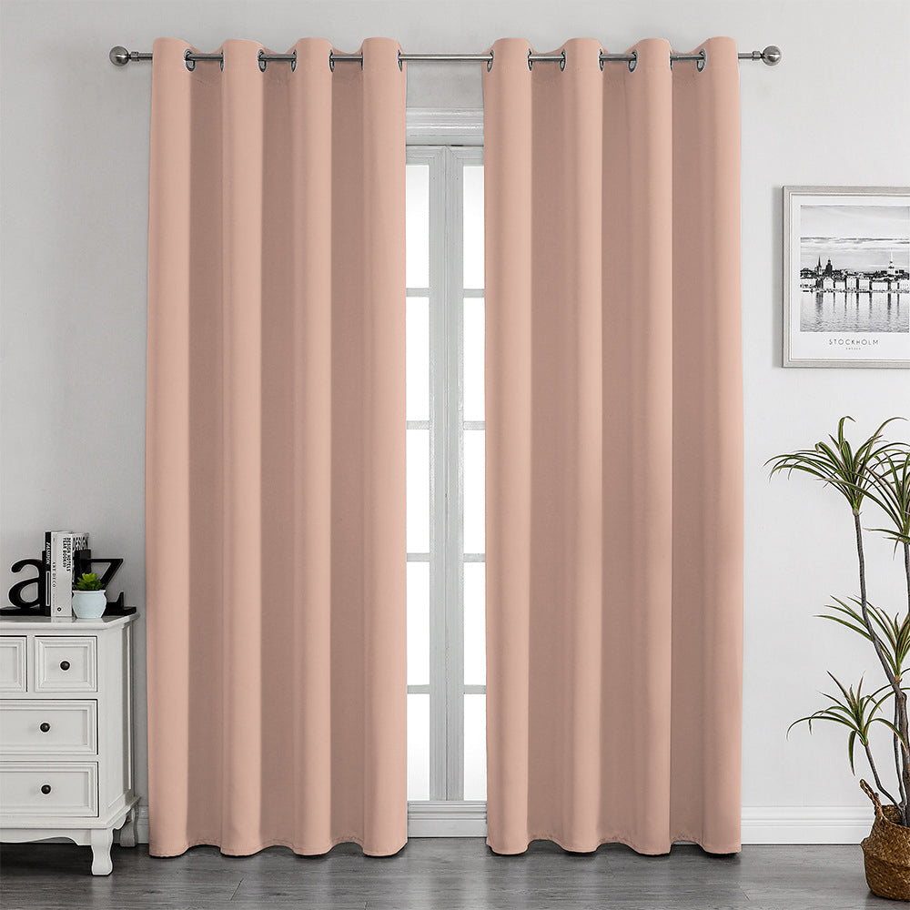 Velvet Minimalist Curtain Grommet Cloud