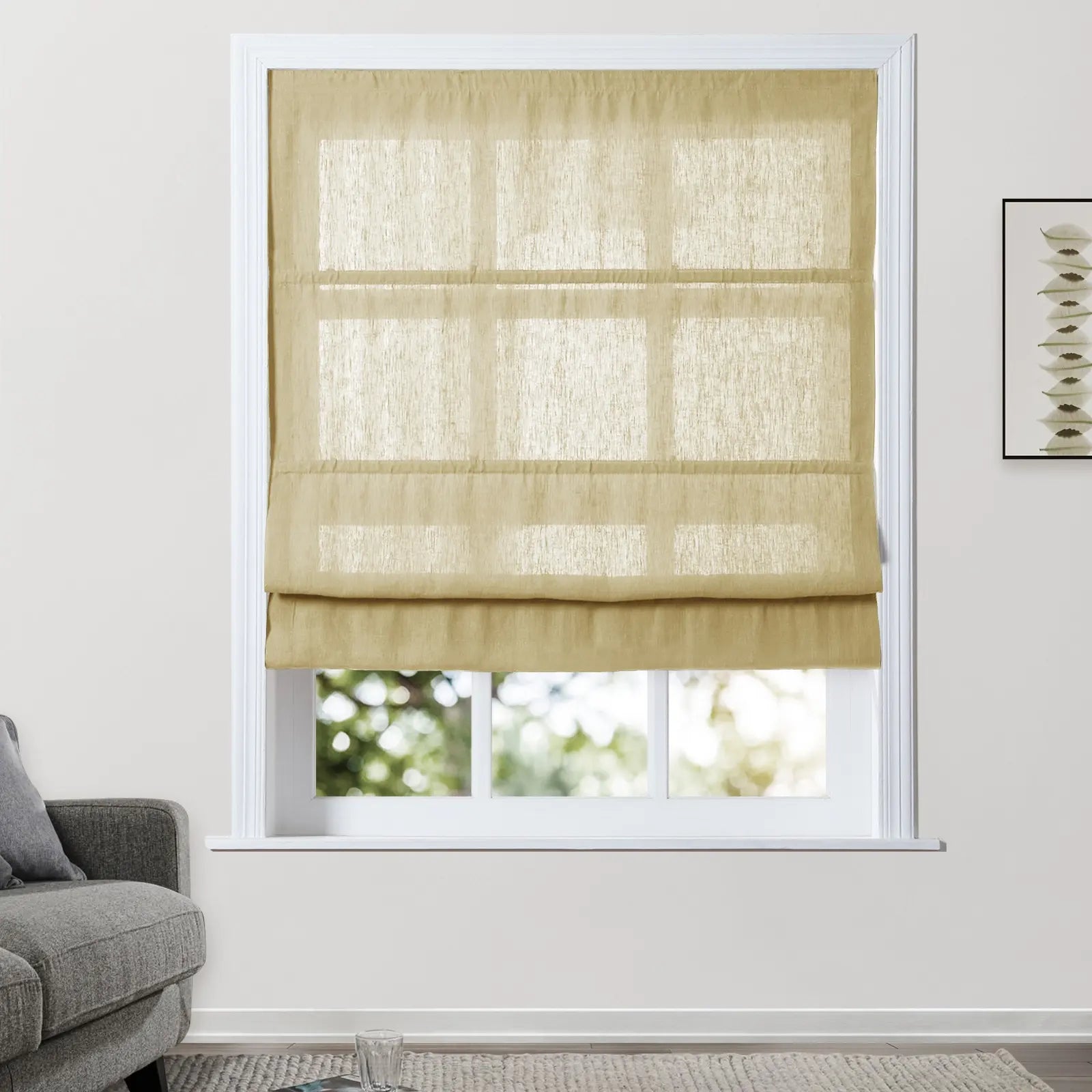 Skyler Linen Blackout Cord Lift Roman Shade