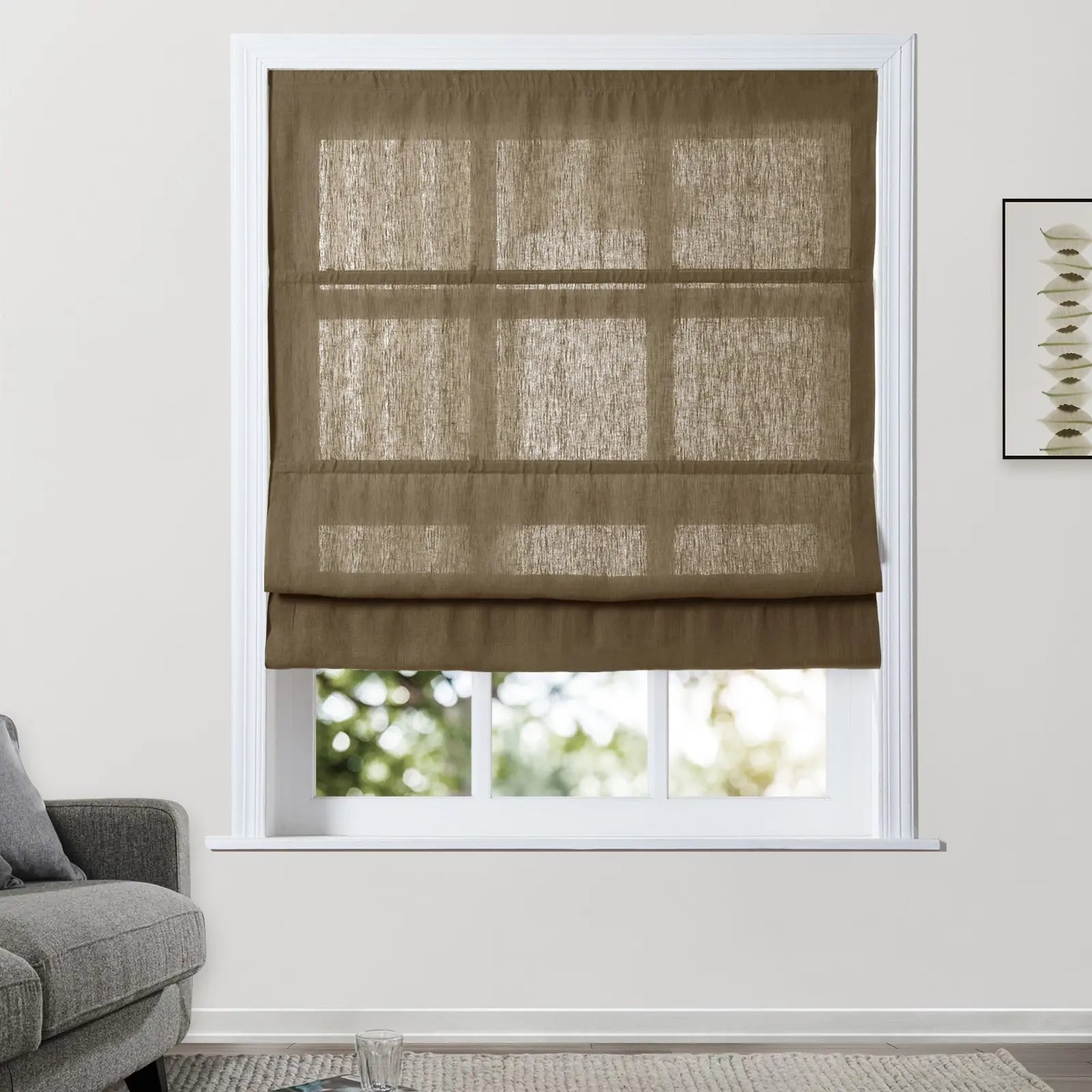 Skyler Cordless Linen Blackout Roman Shade