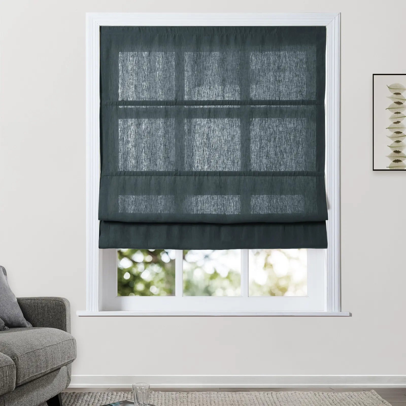 Skyler Linen Blackout Cord Lift Roman Shade