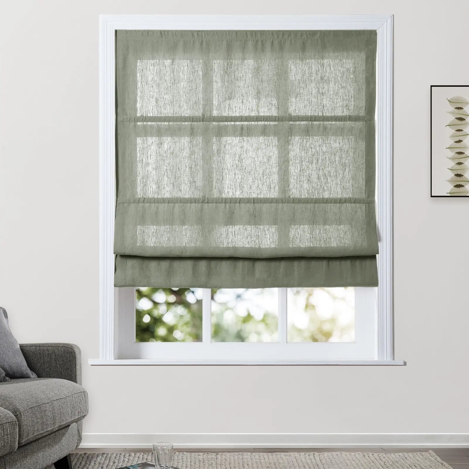 Skyler Linen Blackout Cord Lift Roman Shade