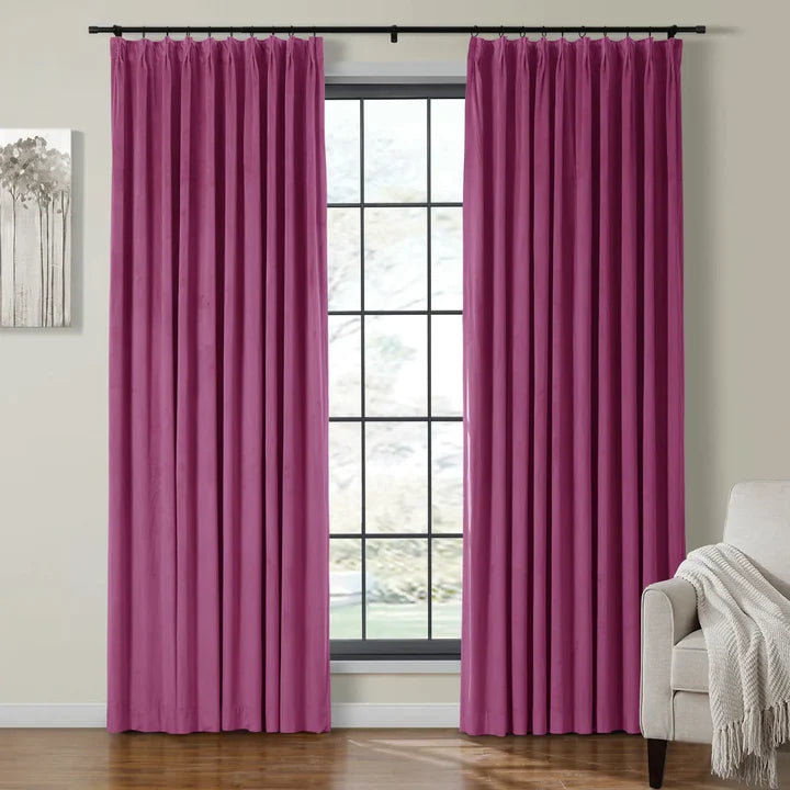 Velvet Curtain Pinch Pleat Plushy