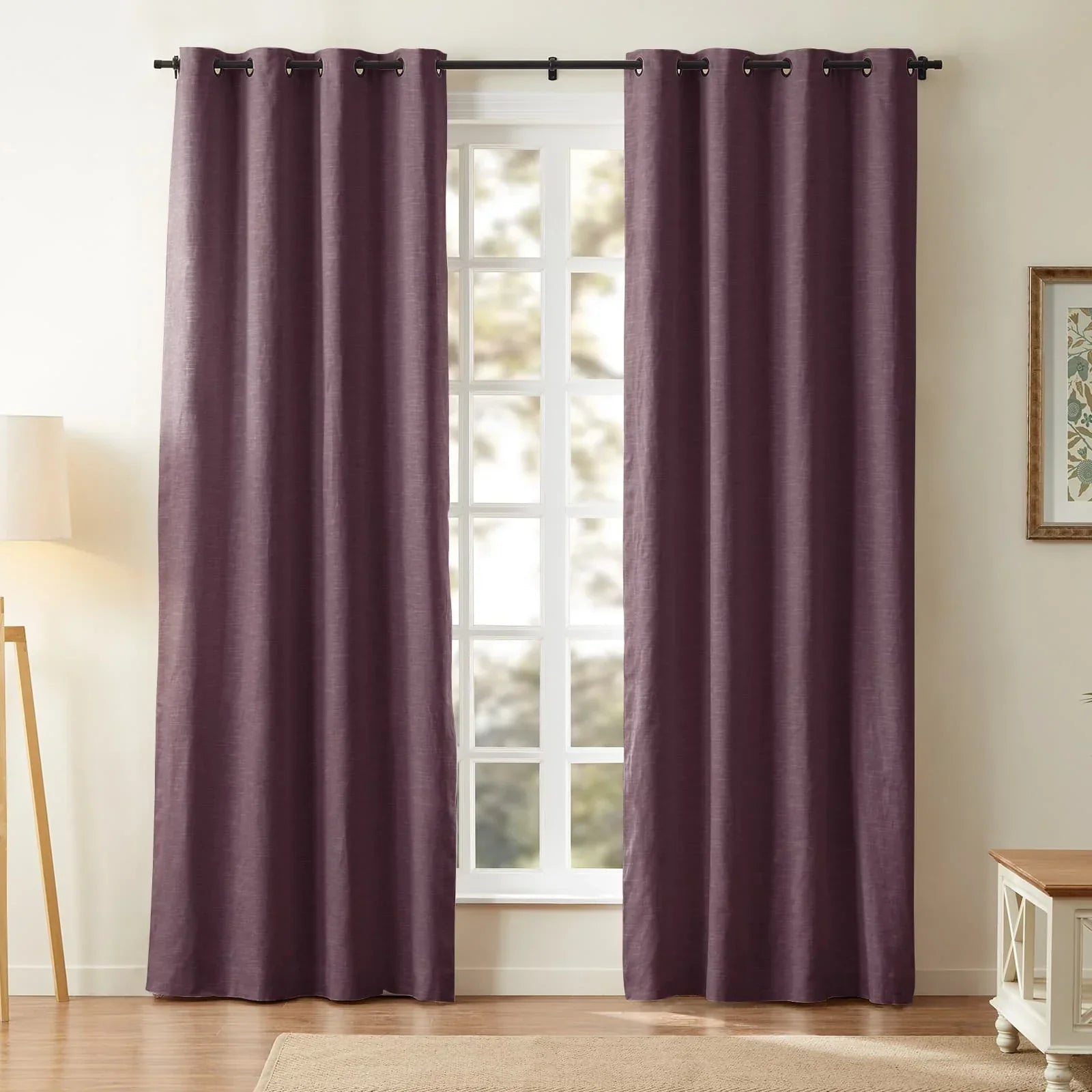 Classic Linen Cotton Curtain Grommet Aira