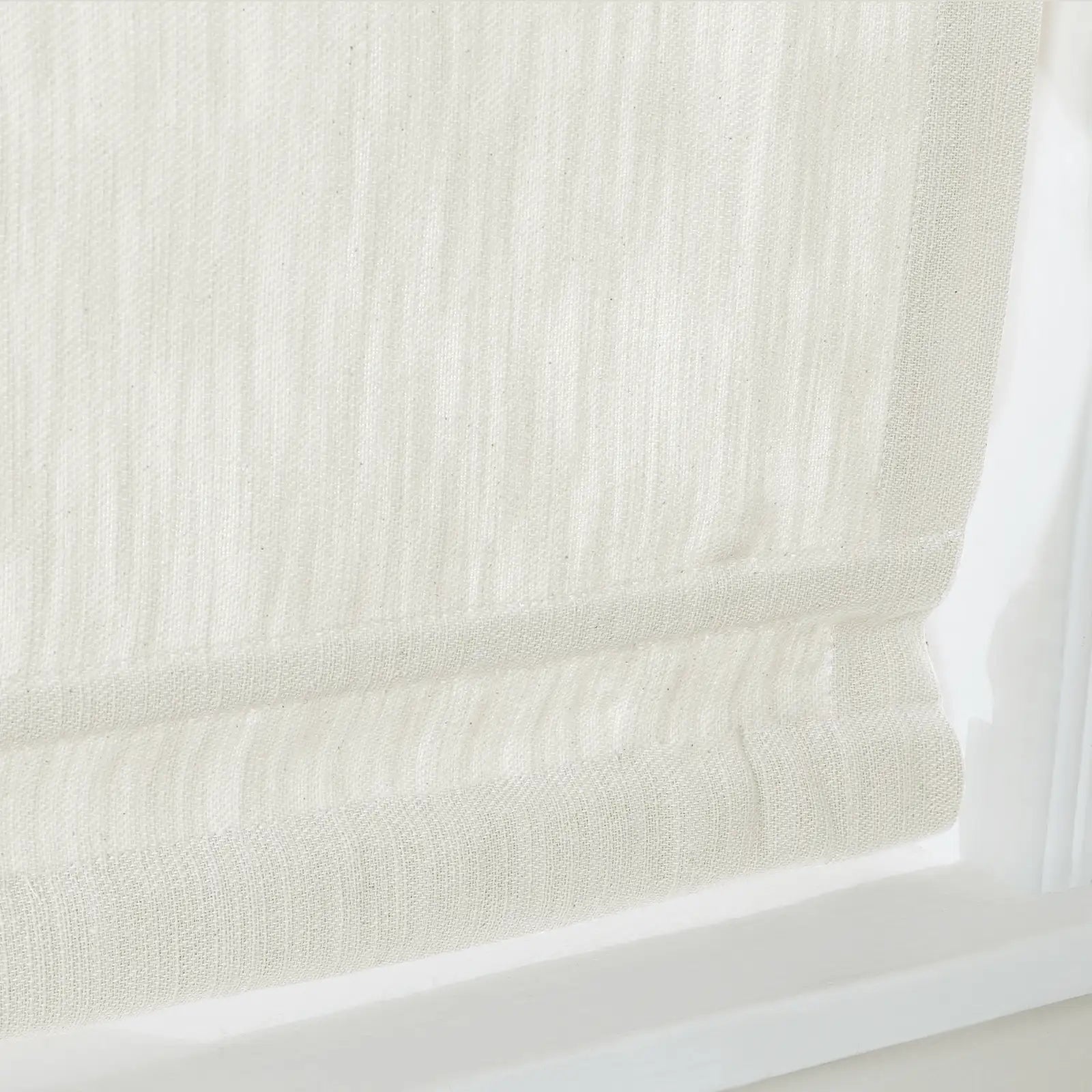 Sunny Linen Cordless Roman Shade