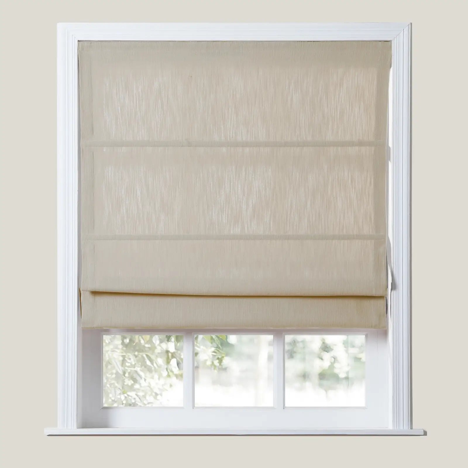 Sunny Linen Cordless Roman Shade