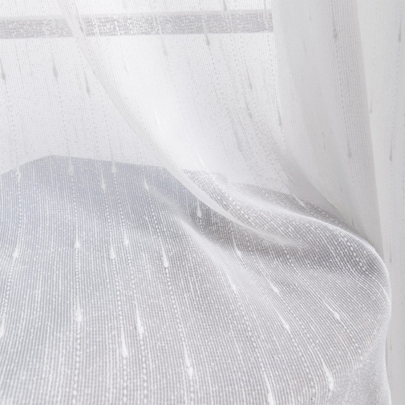 Raindrop Texture Sheer Curtains Pleated Cara