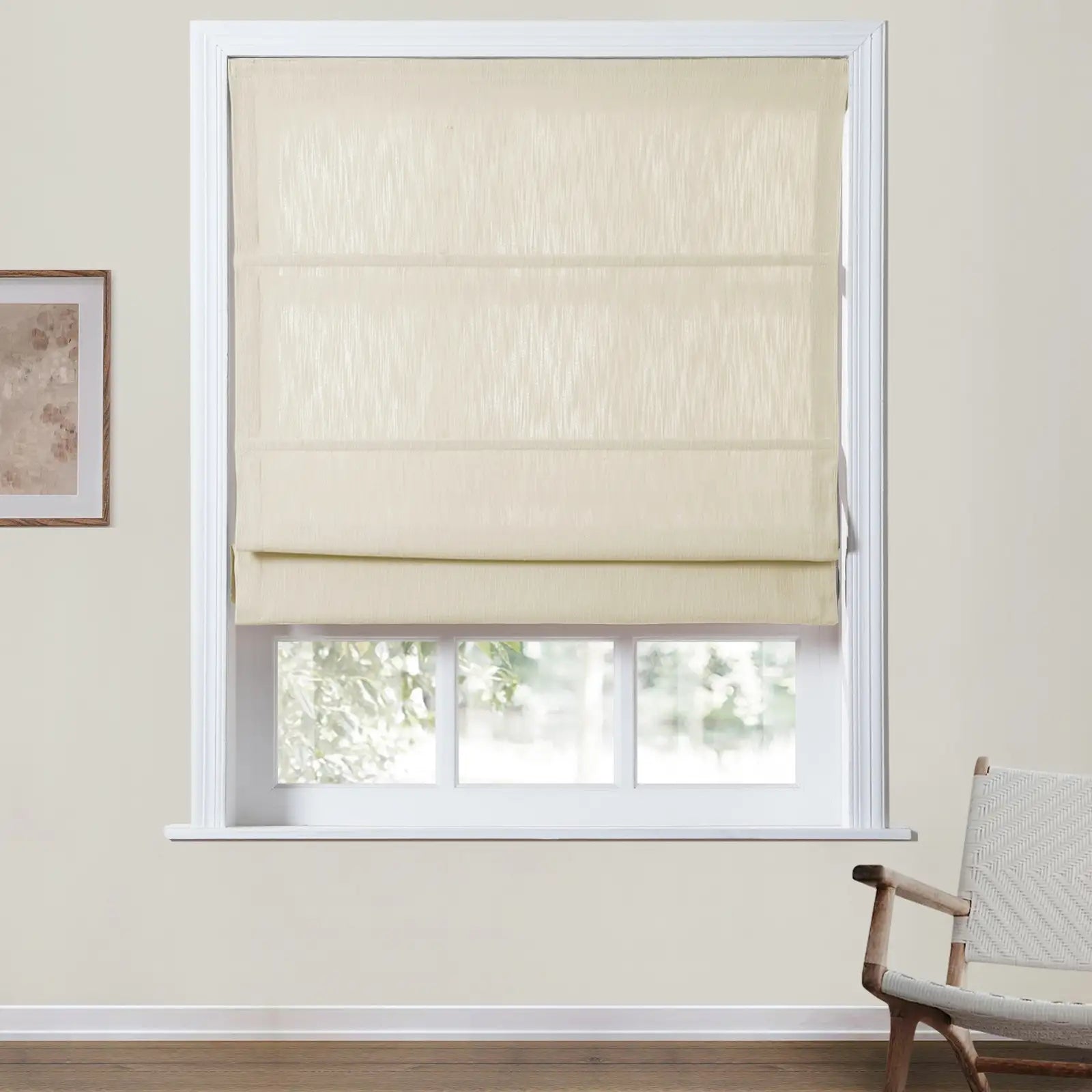 Sunny Linen Cordless Roman Shade