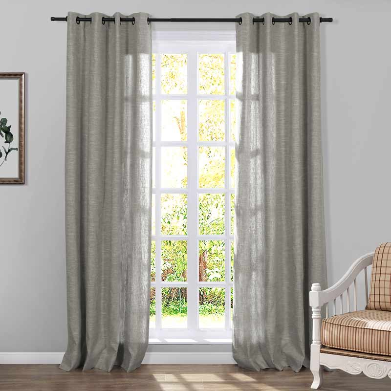 Classic Linen Cotton Curtain Grommet Aira