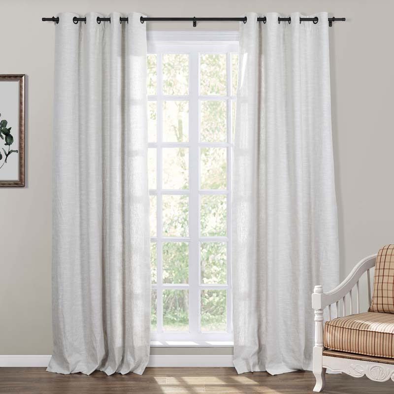 Classic Linen Cotton Curtain Grommet Aira