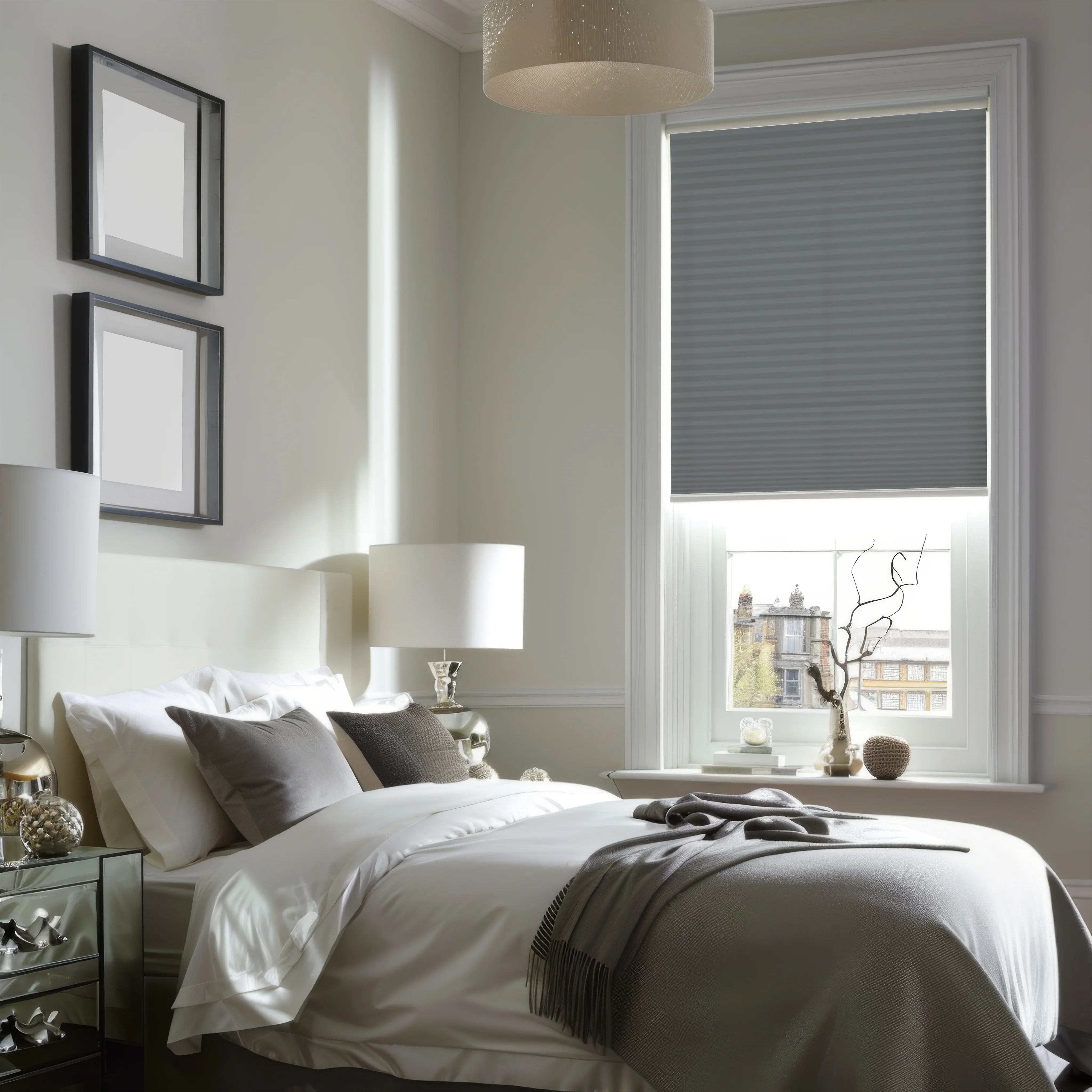 ASH Motorized Light Filtering Cellular Shades