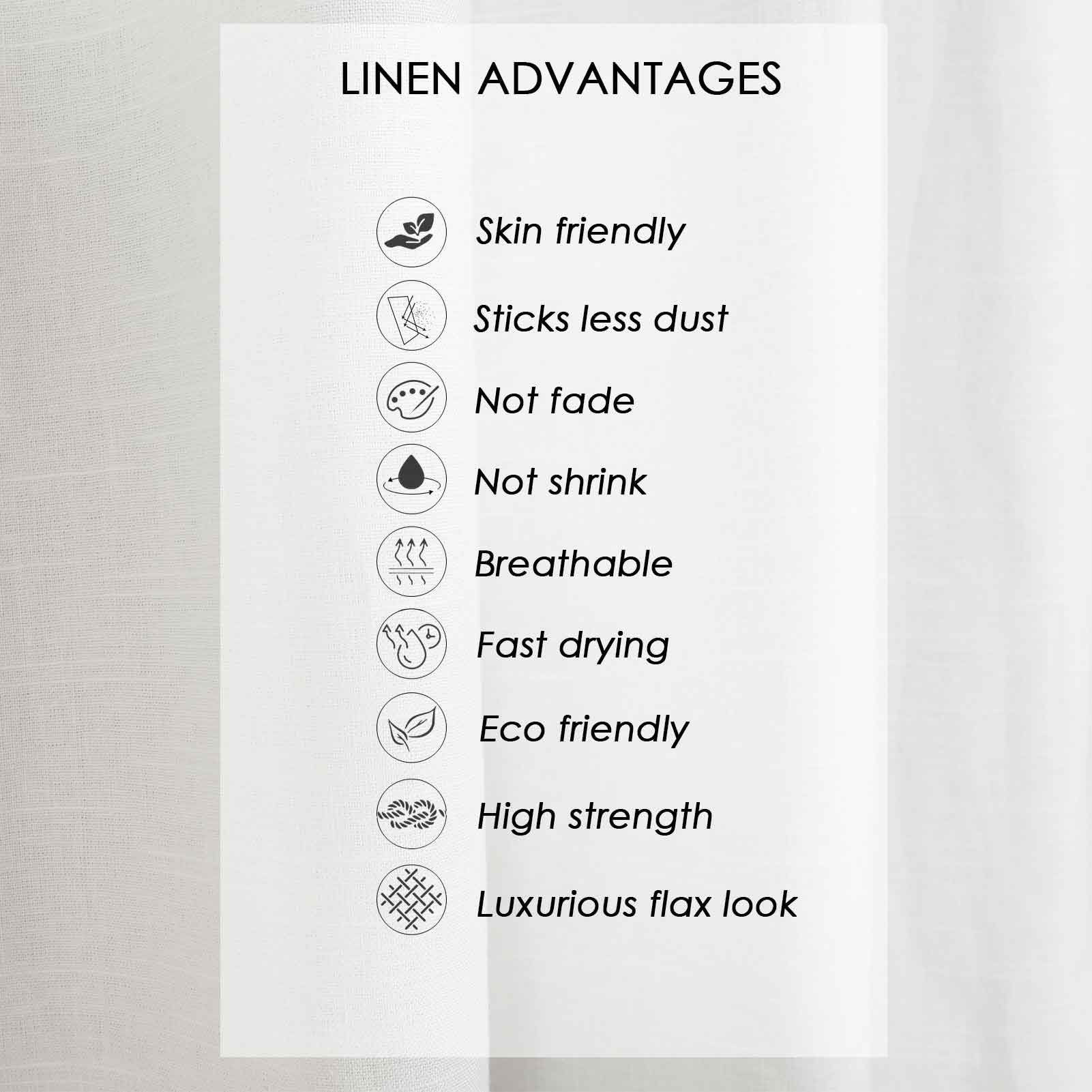 Aira Premium Linen Cotton Curtain Two-Tone Pleated