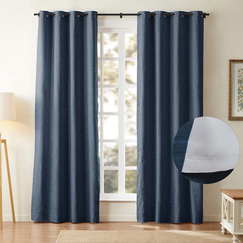 Classic Linen Cotton Curtain Grommet Aira