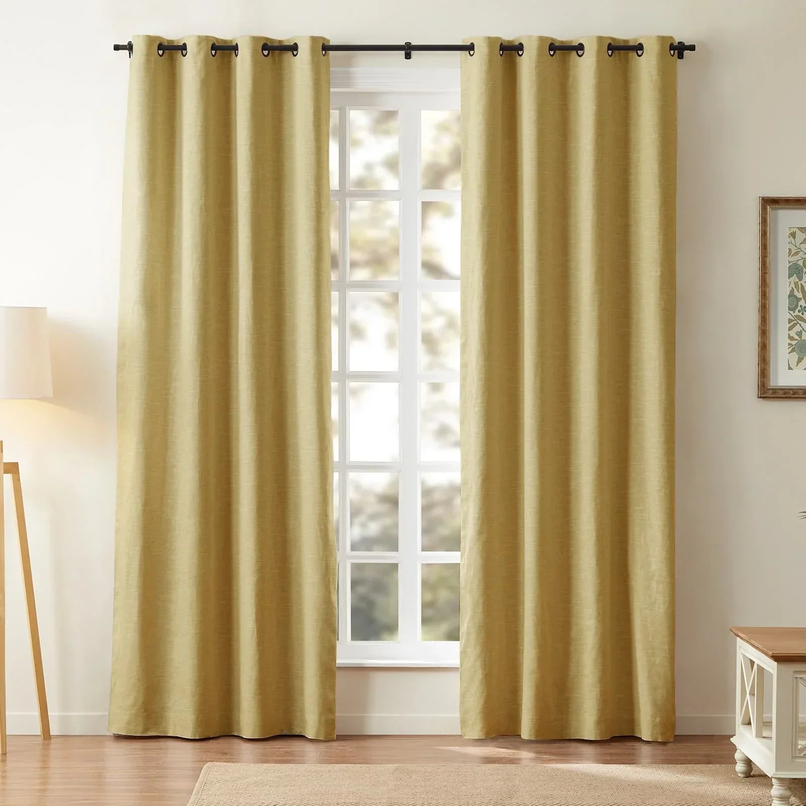 Classic Linen Cotton Curtain Grommet Aira