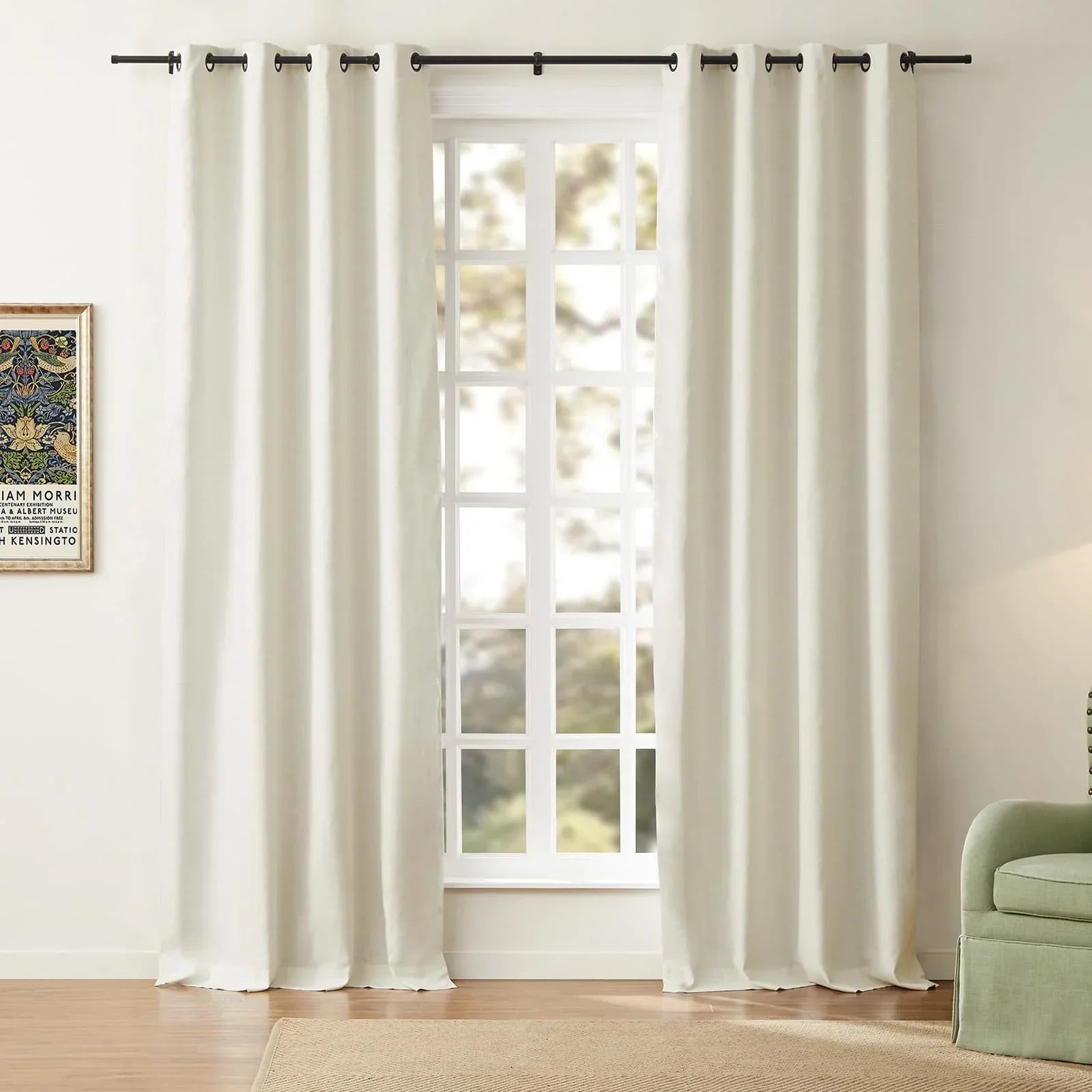 Classic Linen Cotton Curtain Grommet Aira