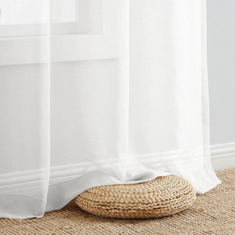 Snow White Sheer Roman Shades Cordless/Corded