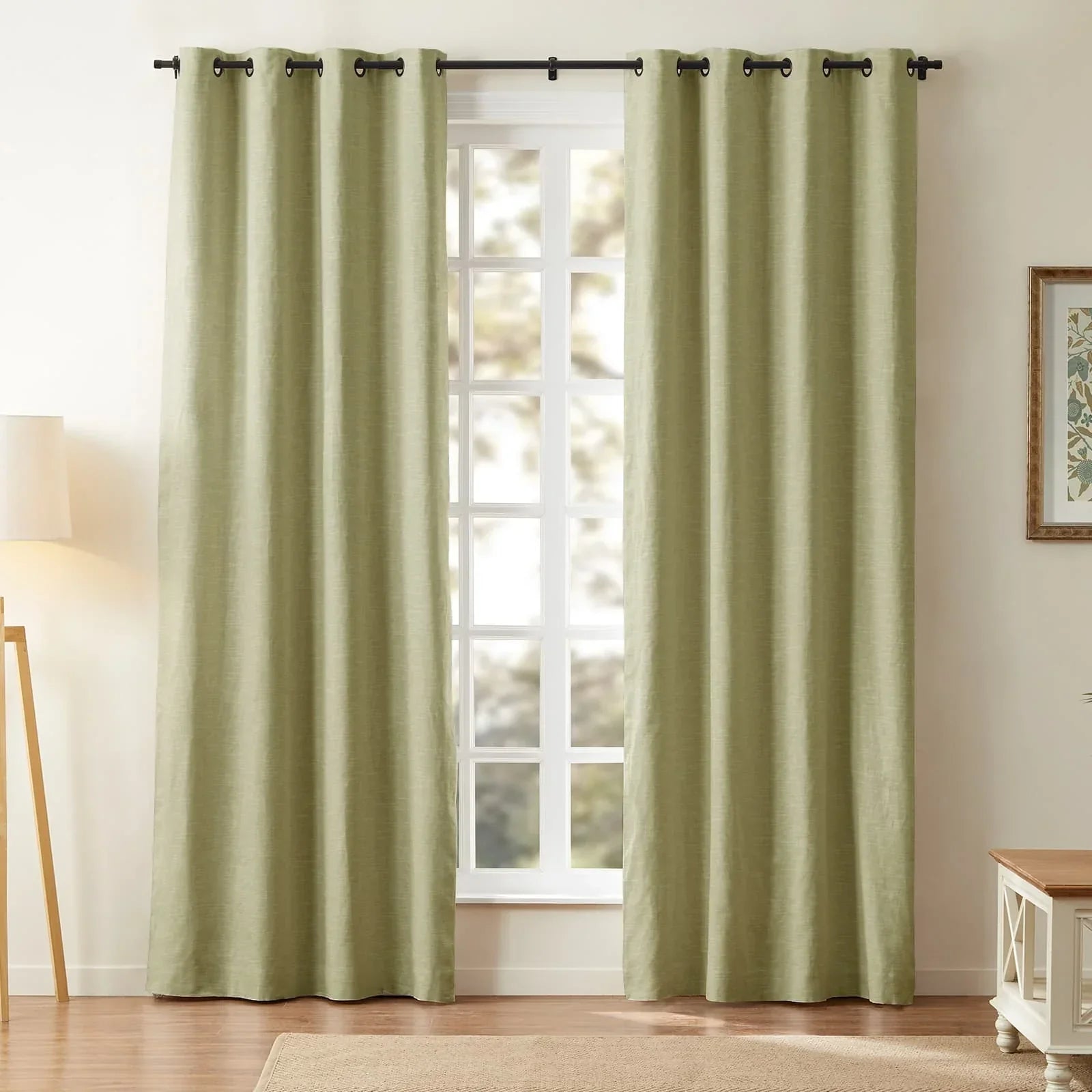 Classic Linen Cotton Curtain Grommet Aira