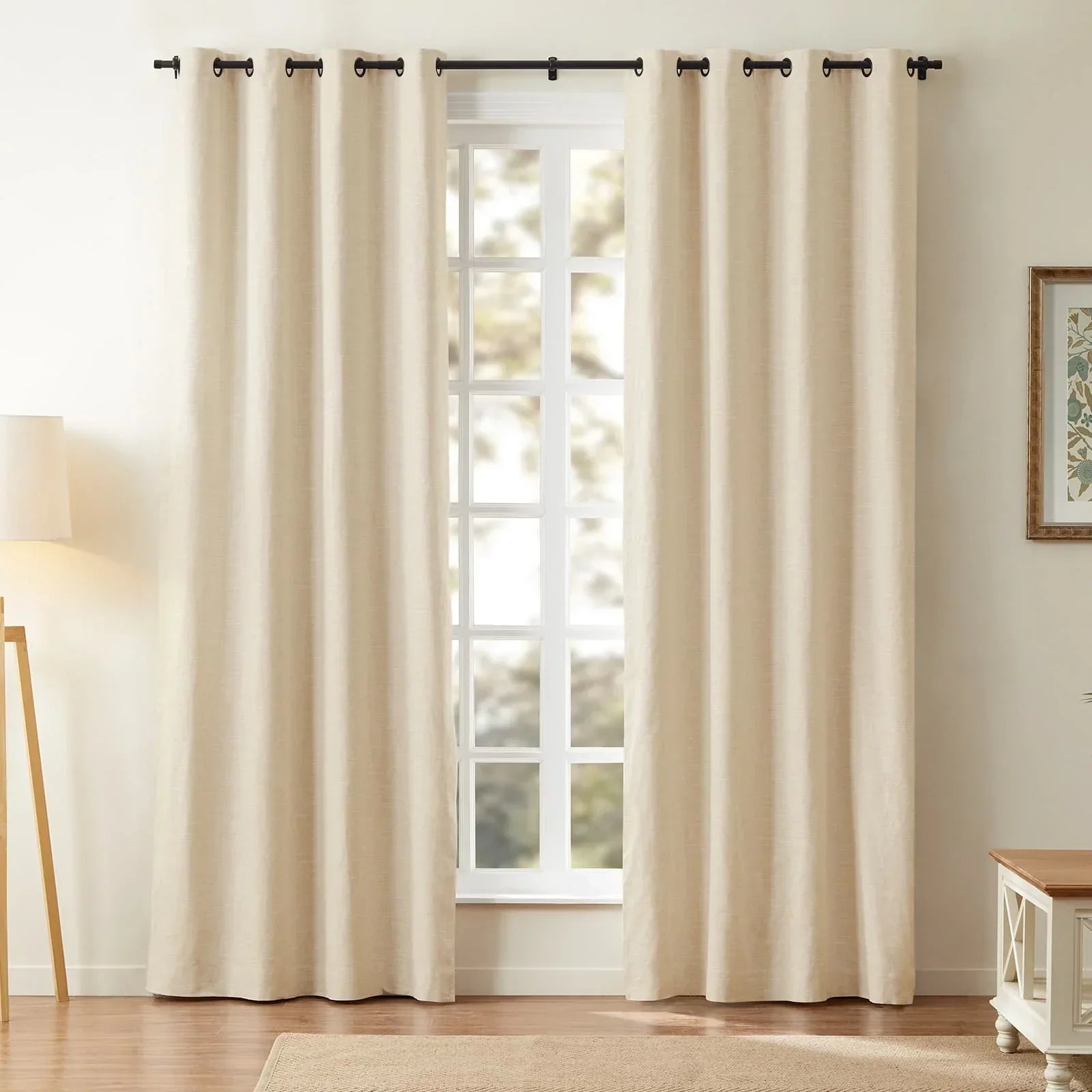 Classic Linen Cotton Curtain Grommet Aira