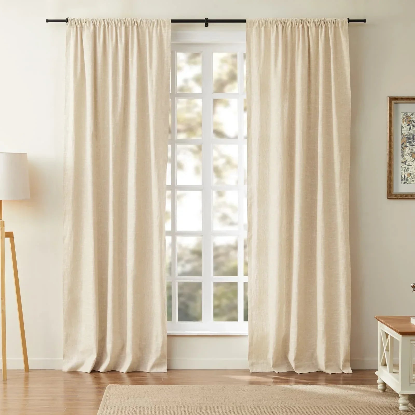 Minimalist Linen Cotton Curtain Soft Top Aira