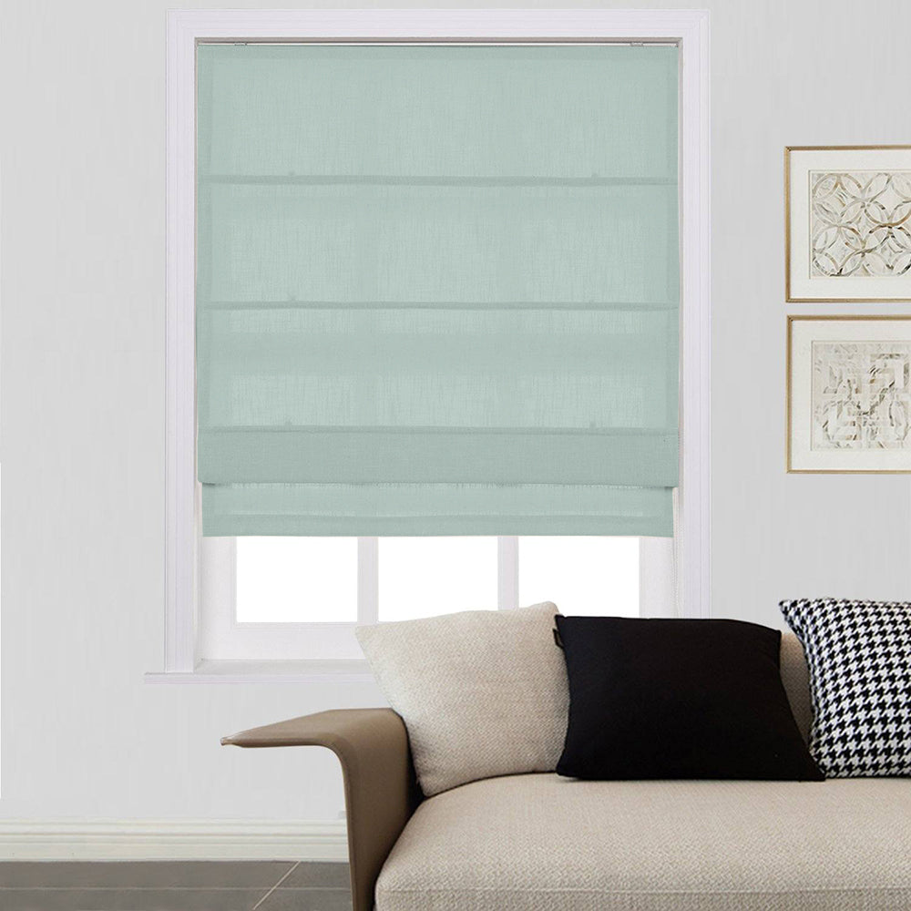 Sunny Blackout Cord Lift Linen Roman Shade