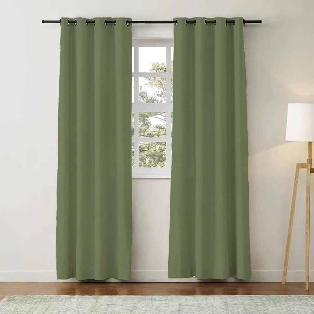 Classic Linen Cotton Curtain Grommet Aira