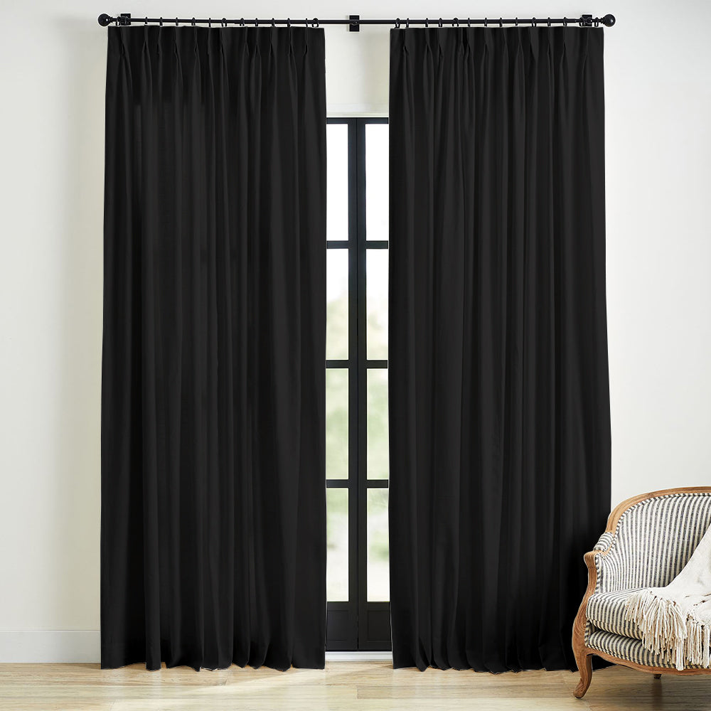 Linen Blackout Curtain Pleated Skyler