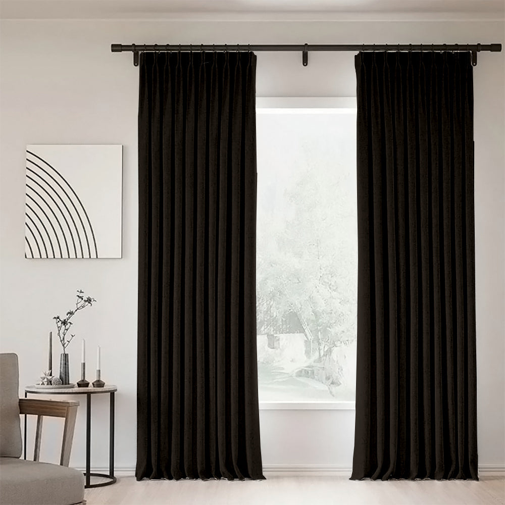 Linen Blackout Curtain Pleated Sunny