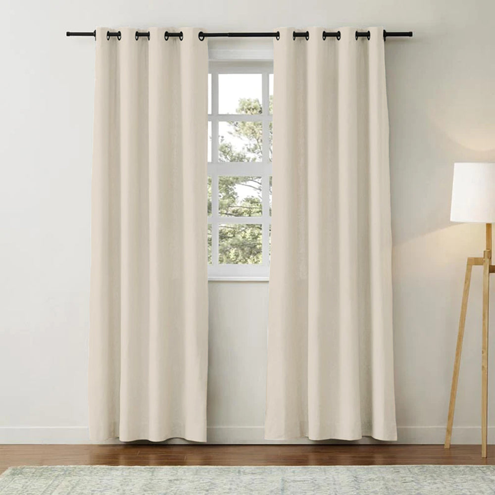 Classic Linen Cotton Curtain Grommet Aira