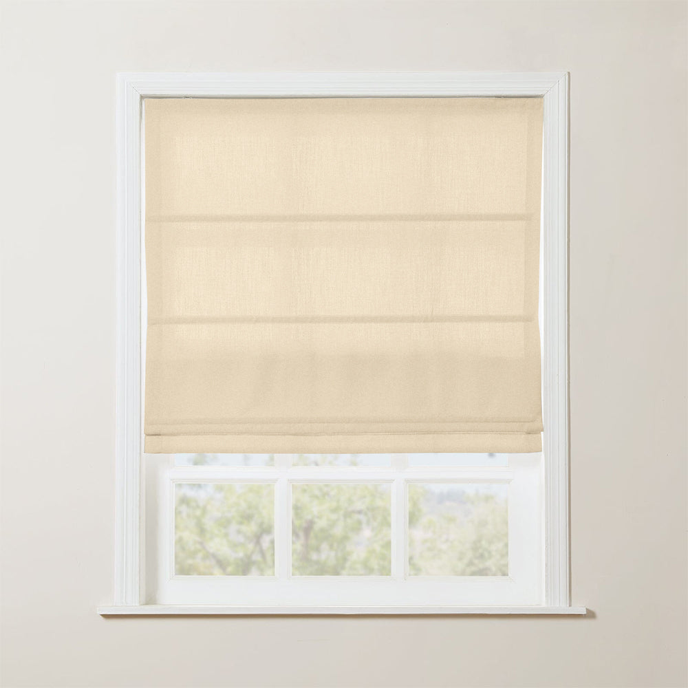 Sunny Linen Cordless Roman Shade