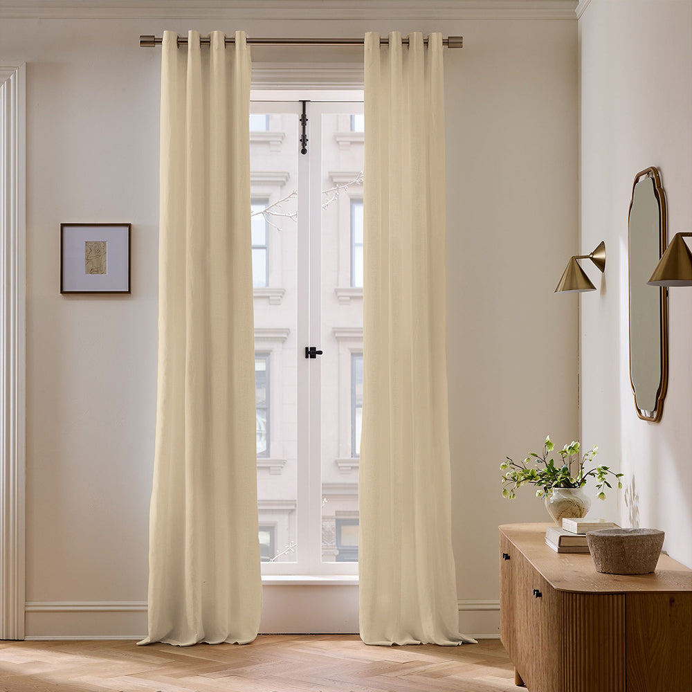 Linen Blackout Curtain Grommet Skyler