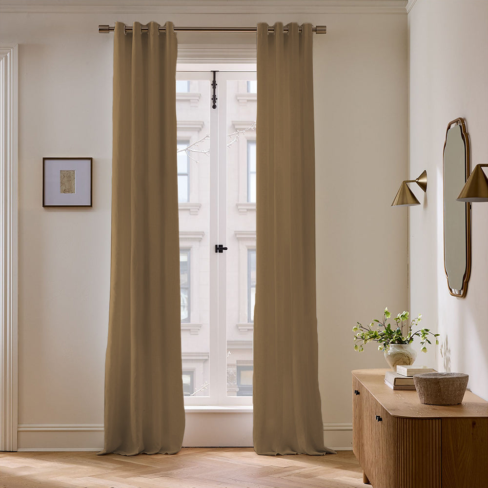 Linen Blackout Curtain Grommet Skyler