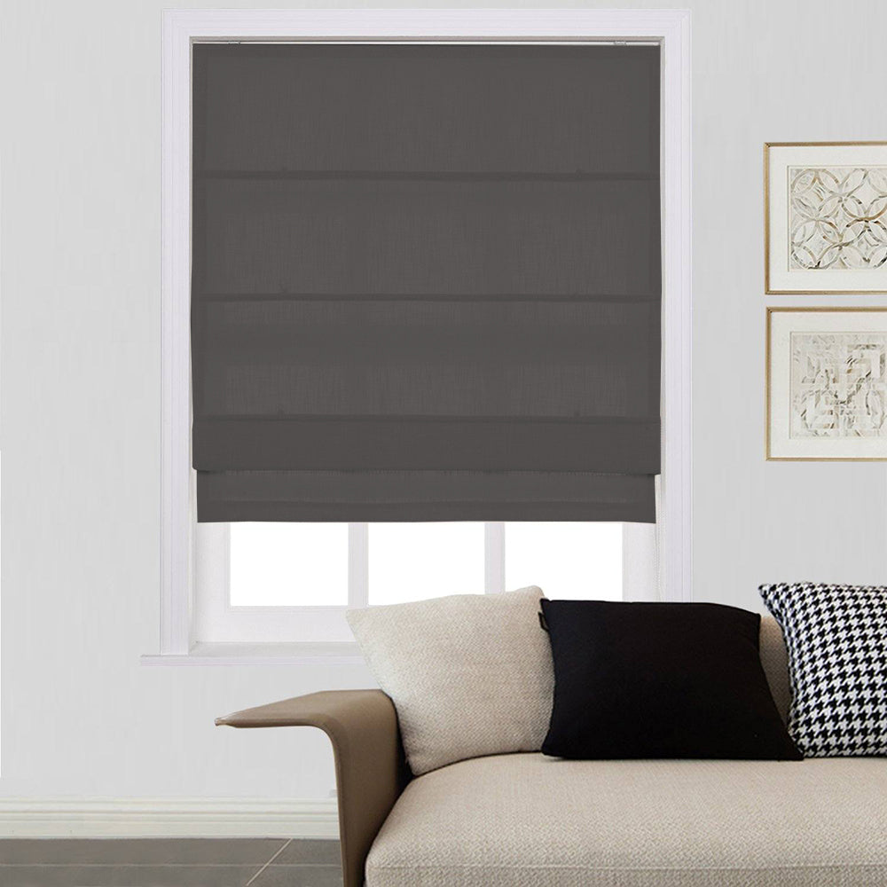 Sunny Blackout Cord Lift Linen Roman Shade