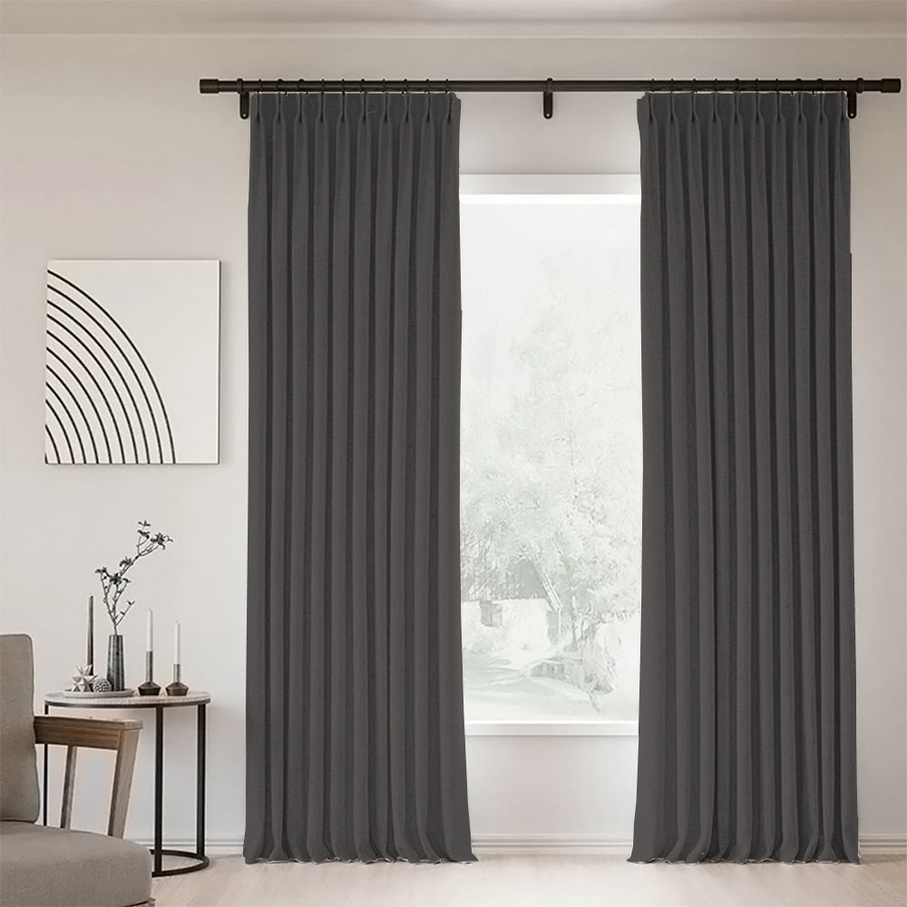 Linen Blackout Curtain Pleated Sunny