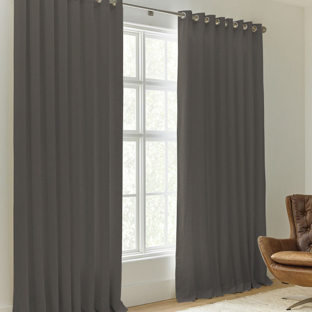 Linen Blackout Curtain Grommet Sunny