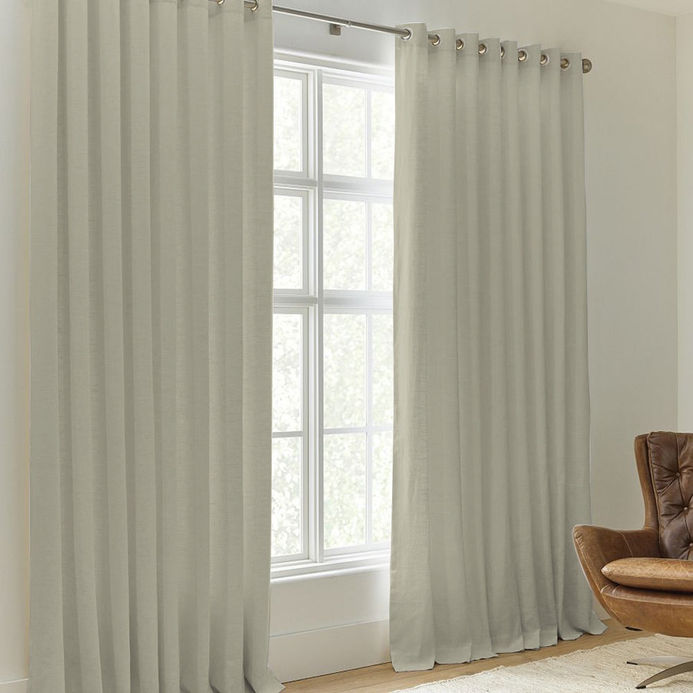 Linen Blackout Curtain Grommet Sunny