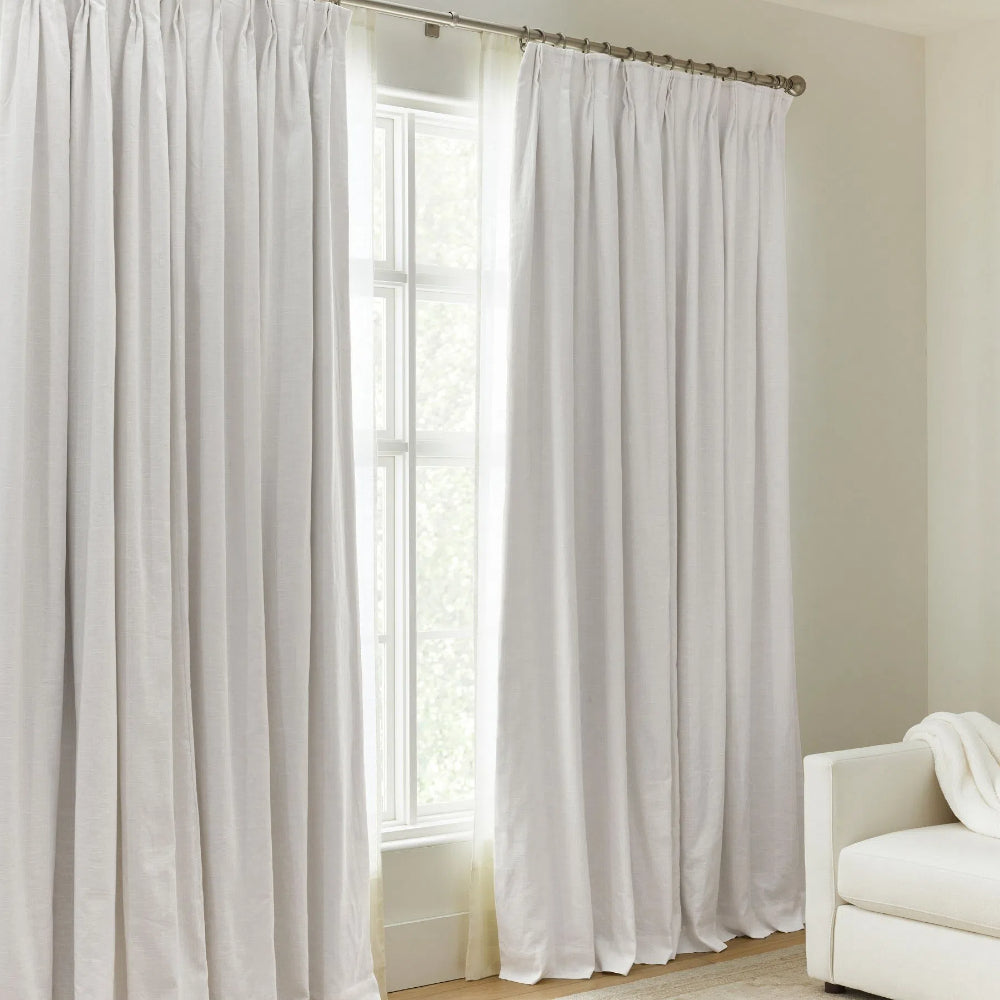 Linen Blackout Curtain Pleated Sunny