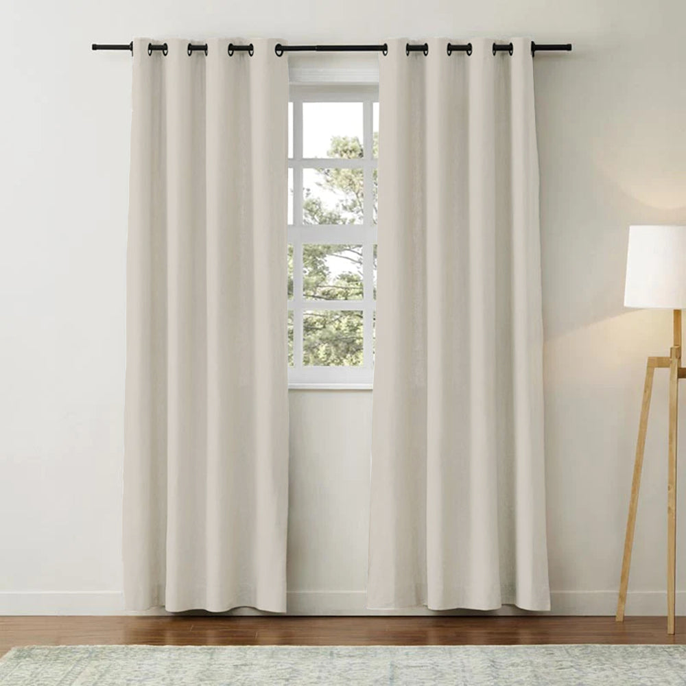 Classic Linen Cotton Curtain Grommet Aira