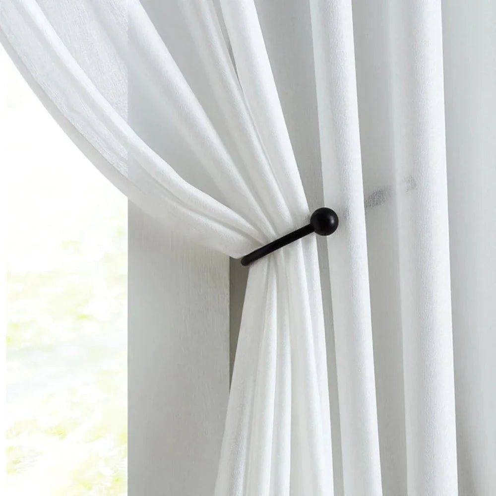 Herringbone Texture Semi Sheer Curtains Pleated Mina