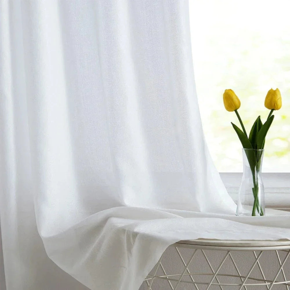 Herringbone Texture Semi Sheer Curtains Grommet Mina