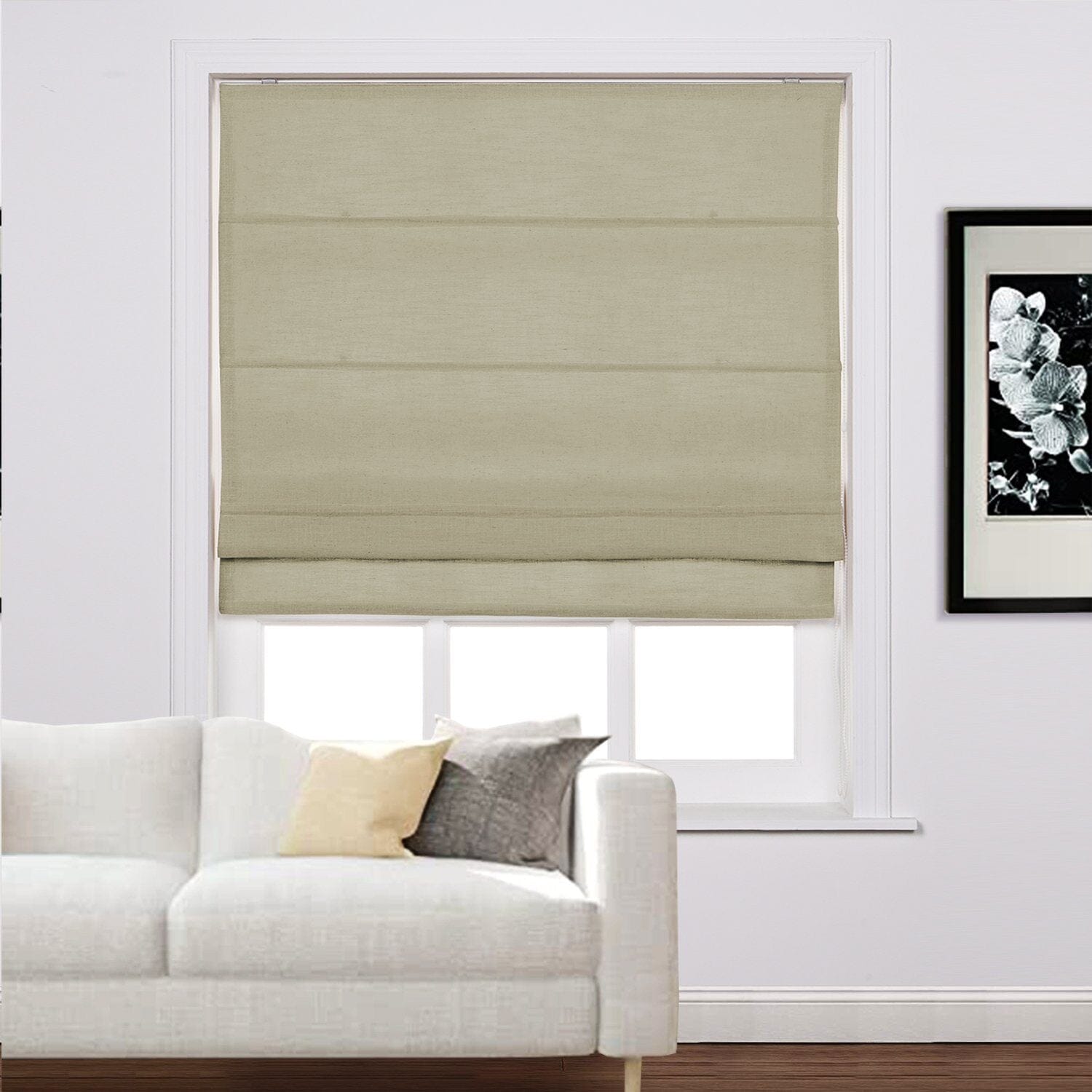 Loomy Linen Blackout Cordlift Roman Shades