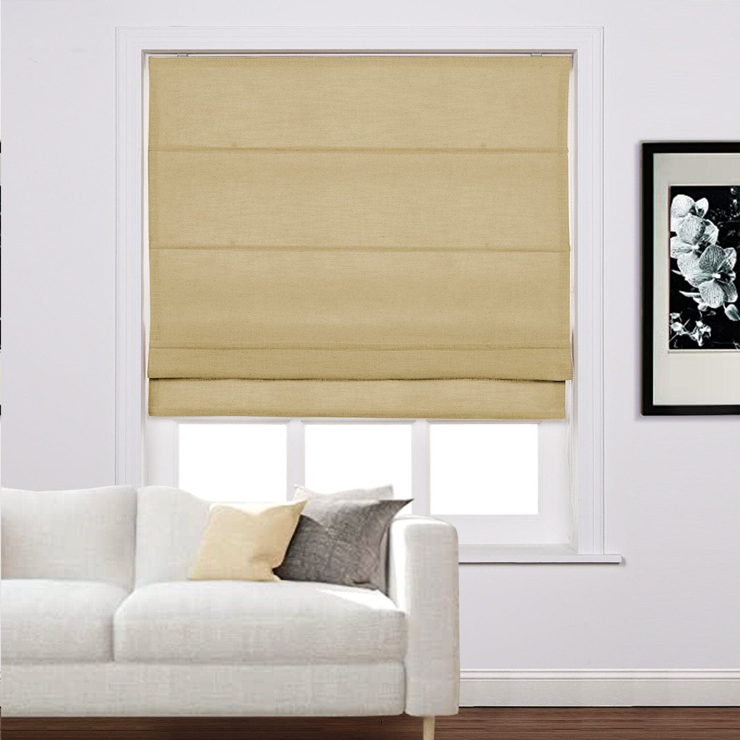 Loomy Linen Blackout Cordlift Roman Shades