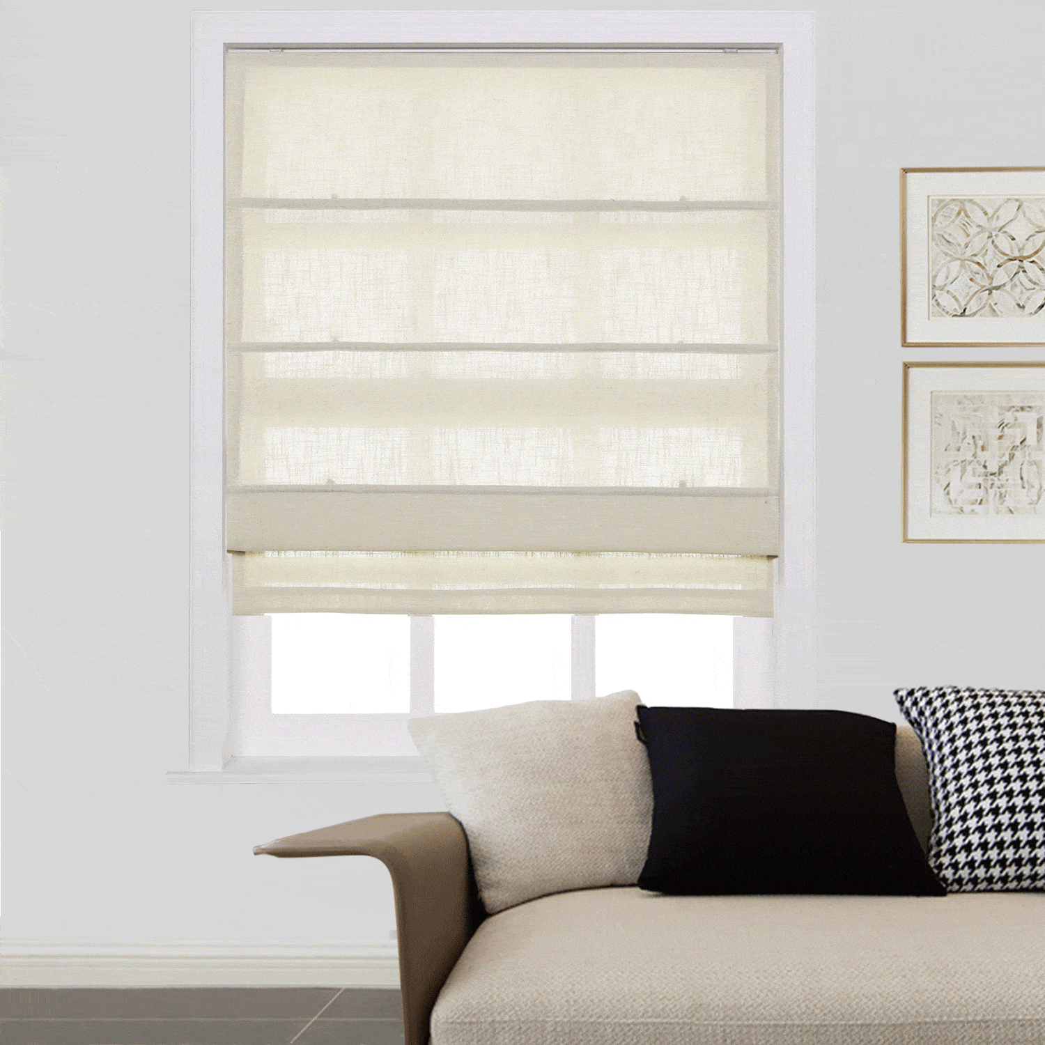 Loomy Linen Blackout Cordlift Roman Shades