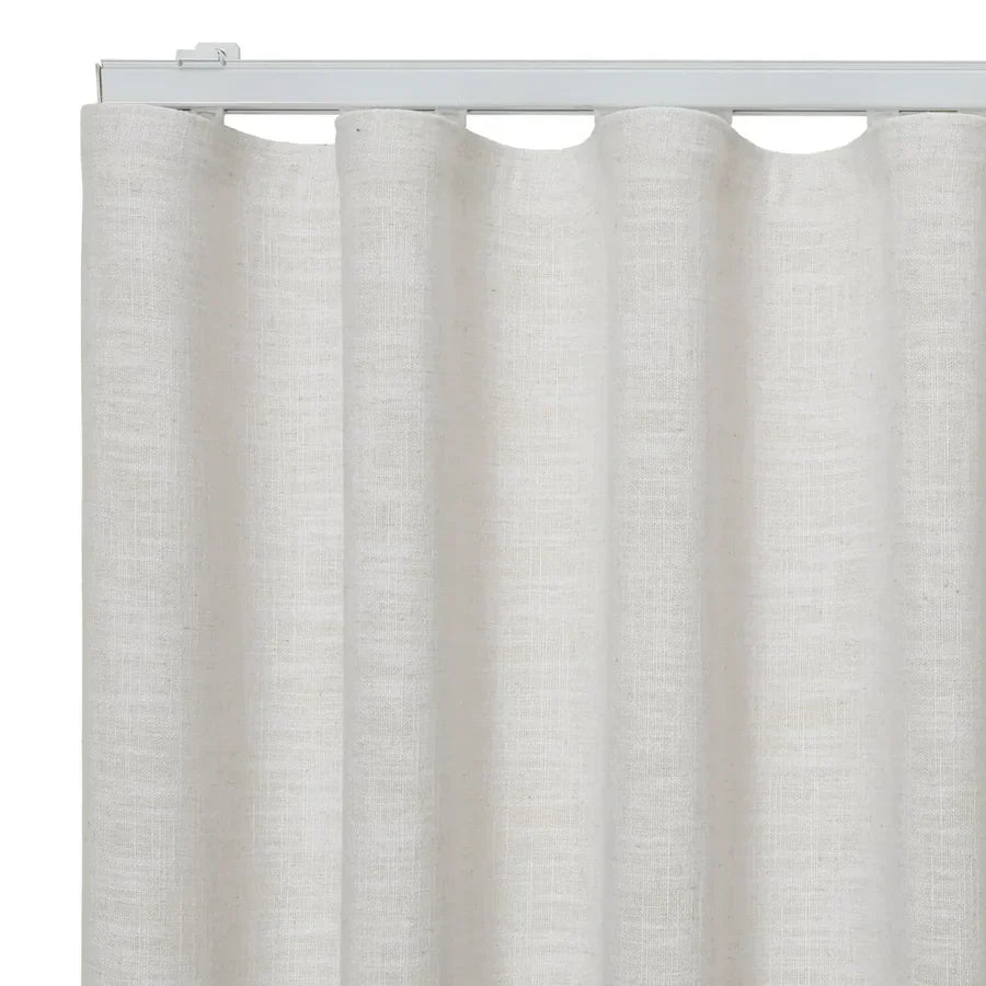 Linen Ripple Fold Curtain with Track Kit Skyler