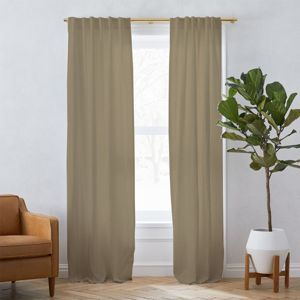 Linen Blackout Curtain Soft Top Sunny