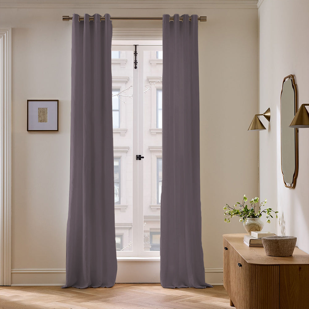 Linen Blackout Curtain Grommet Skyler