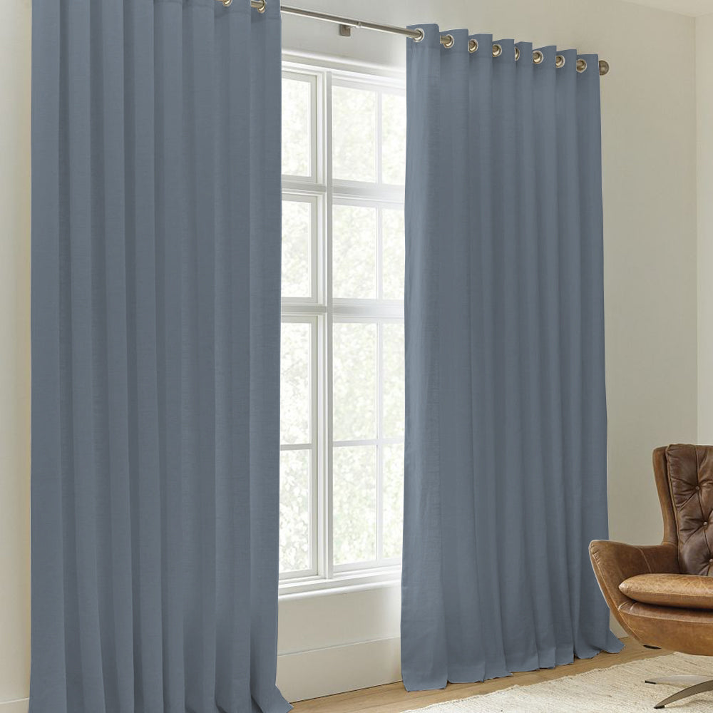 Linen Blackout Curtain Grommet Sunny