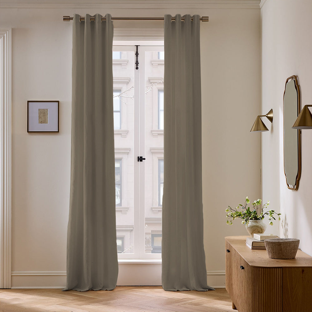 Linen Blackout Curtain Grommet Skyler