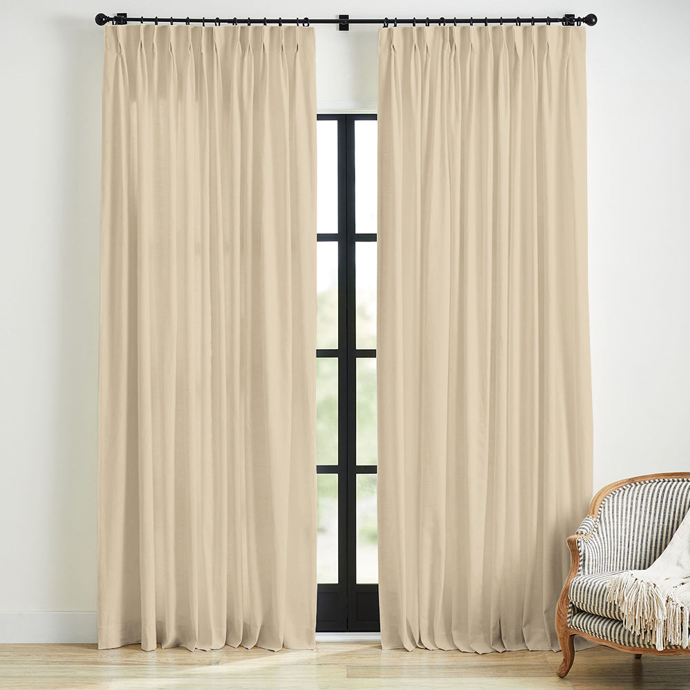 Linen Blackout Curtain Pleated Skyler